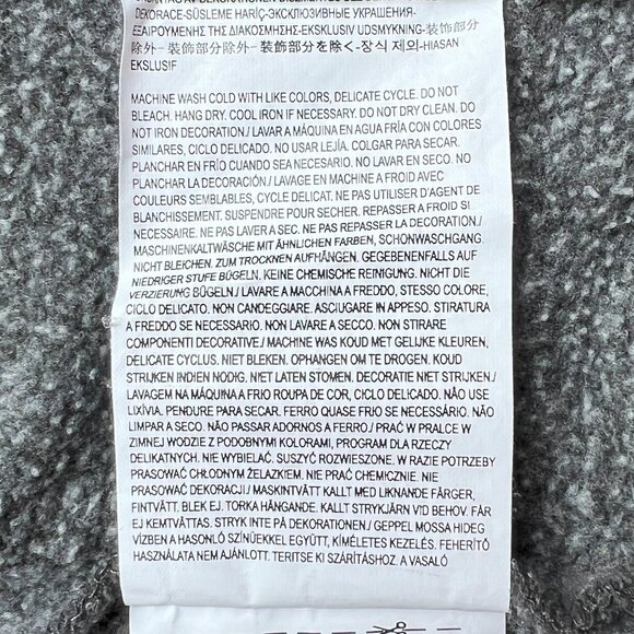 VANS Fleece Hoodie Sweatshirt Youth XL Embossed Logo - Dark Gray Heather EUC - Picture 8 of 8